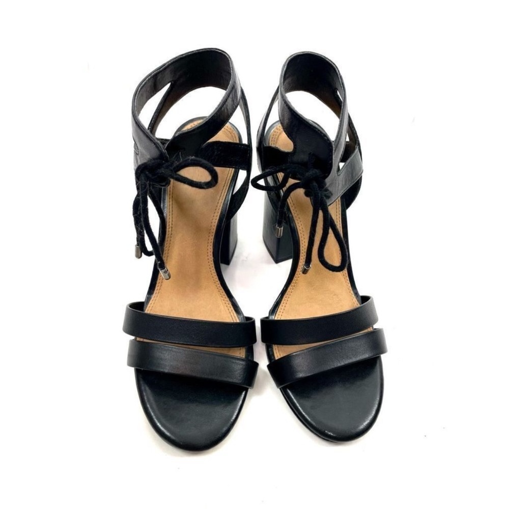 Gianni Bini Black Strappy Block Heel Sandals Size 7.5 - Picture 2 of 7